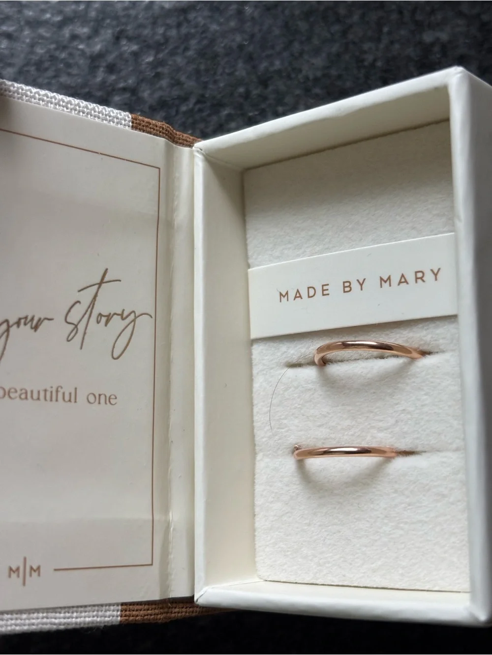 NWT Made by Mary rose gold fill 16 mm Live In hoop earrings